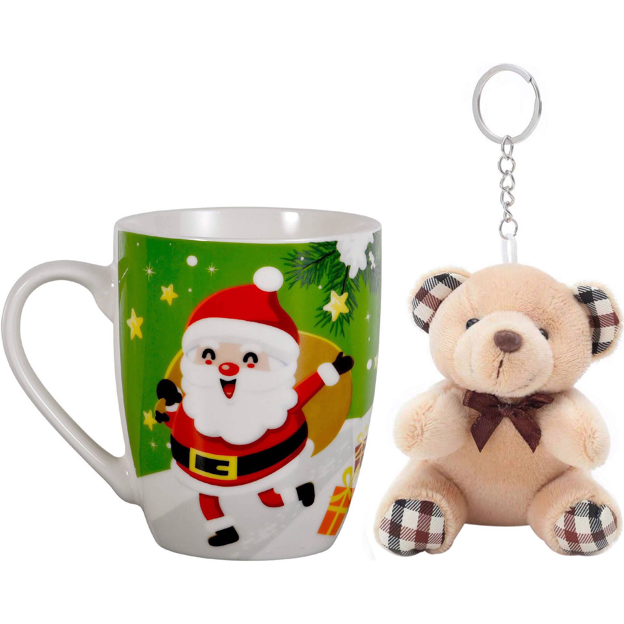 Caneca Pai Natal 320ml com Peluche