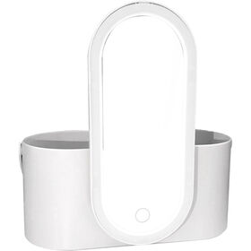 Caixa com Espelho e Led Prateado Marshmallow