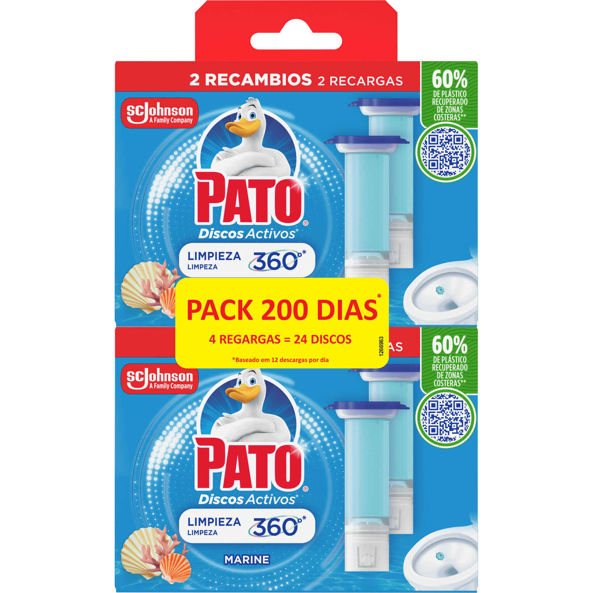 Discos Sanitários Ativos Recargas Marine