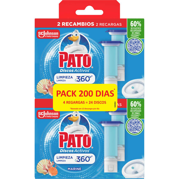 Discos Sanitários Ativos Recargas Marine Pato