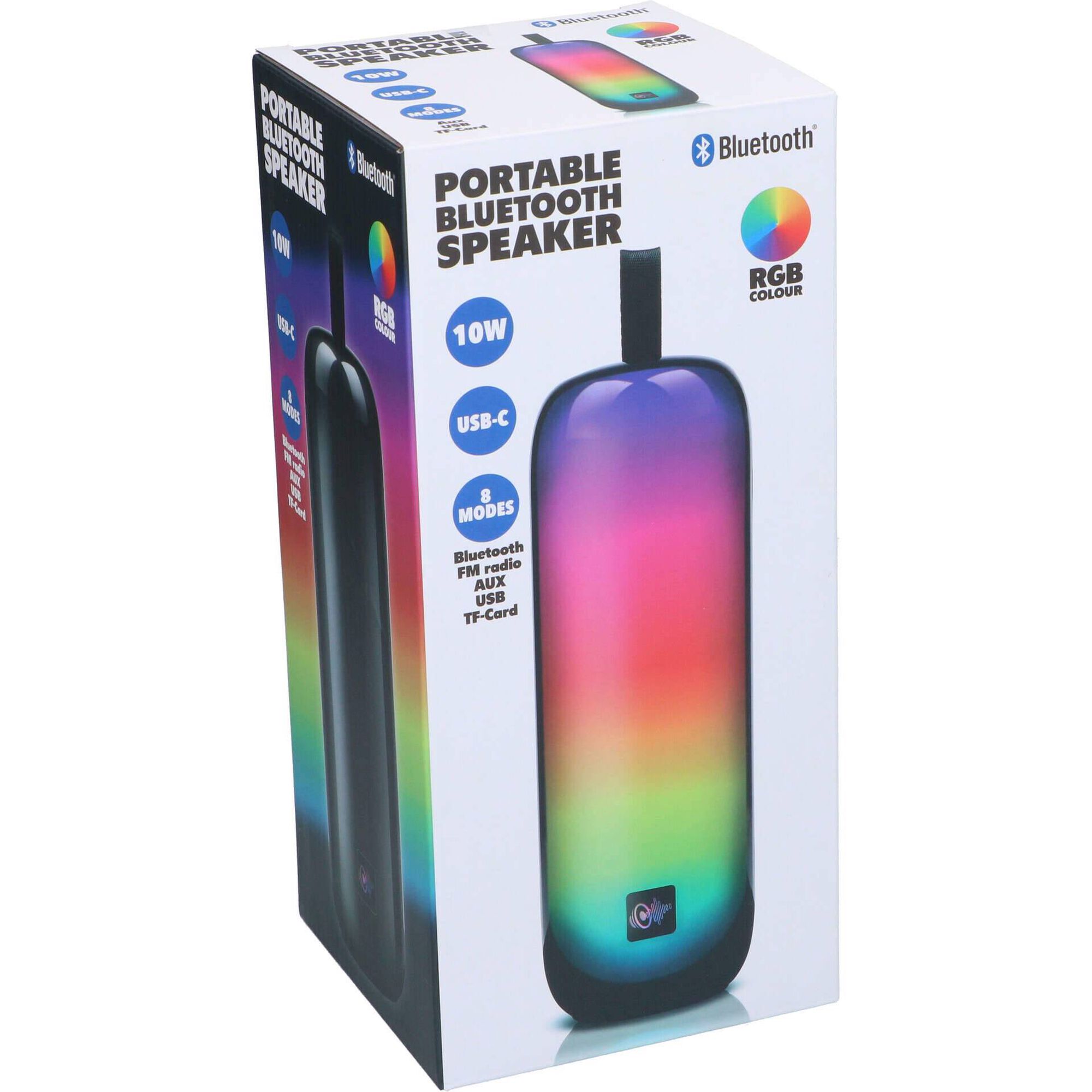 Coluna Bluetooth com Microfone RGB 10W