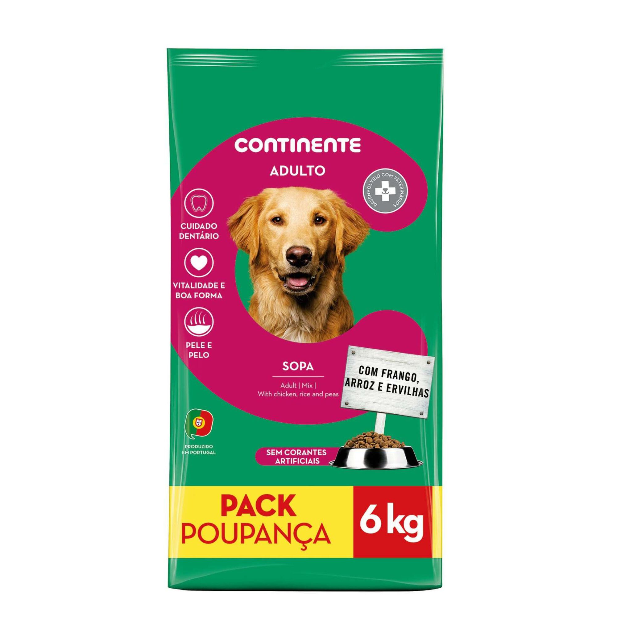 Ração para Cão Adulto Sopa Frango, Arroz e Ervilhas Pack Poupança