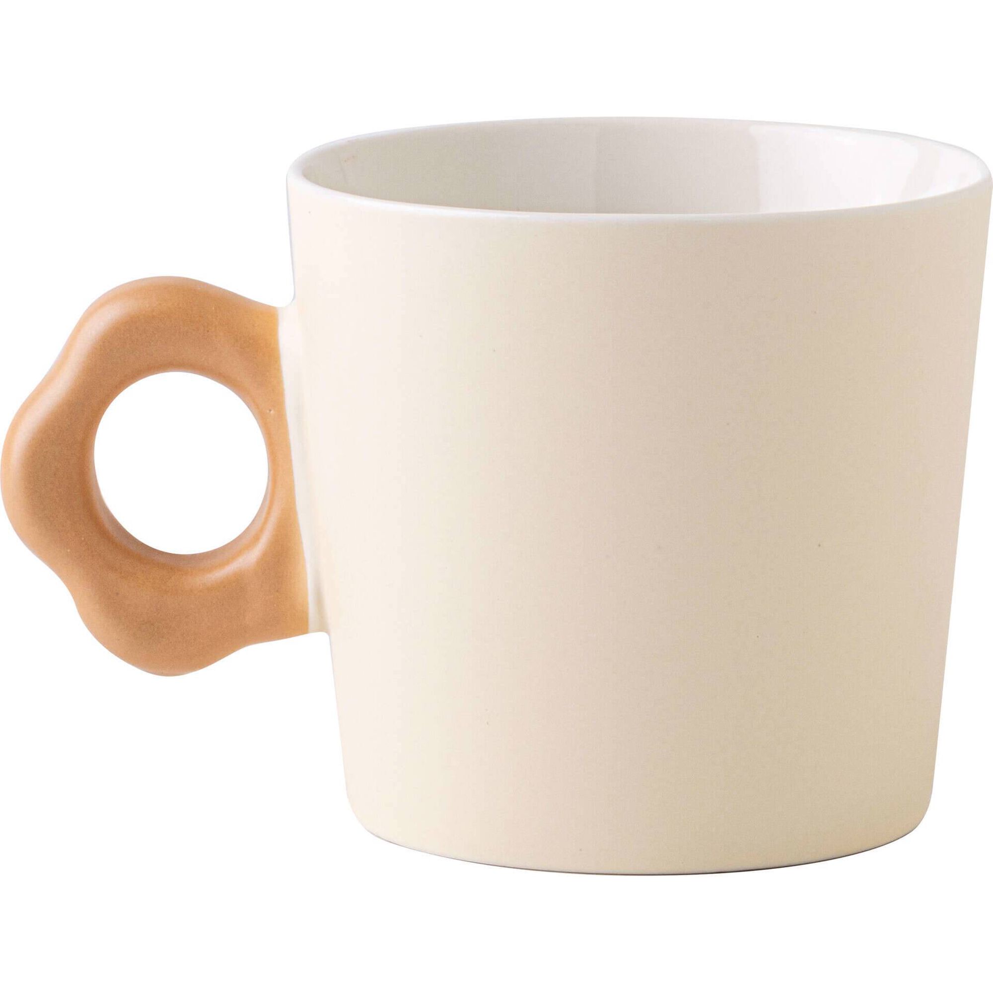 Caneca 360ml Time for Coffee Bege Kasa