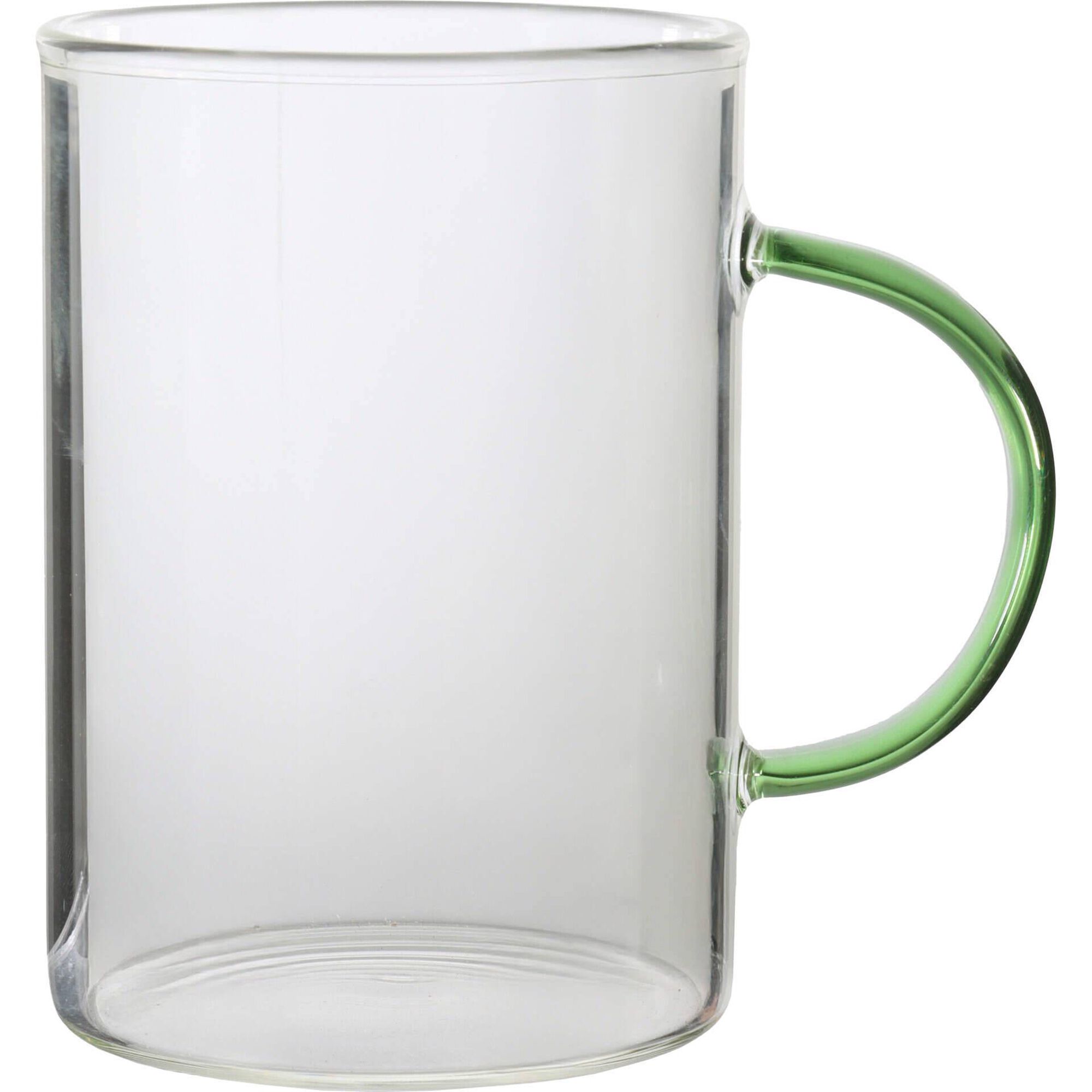 Caneca Vidro 300ml com Asa Verde