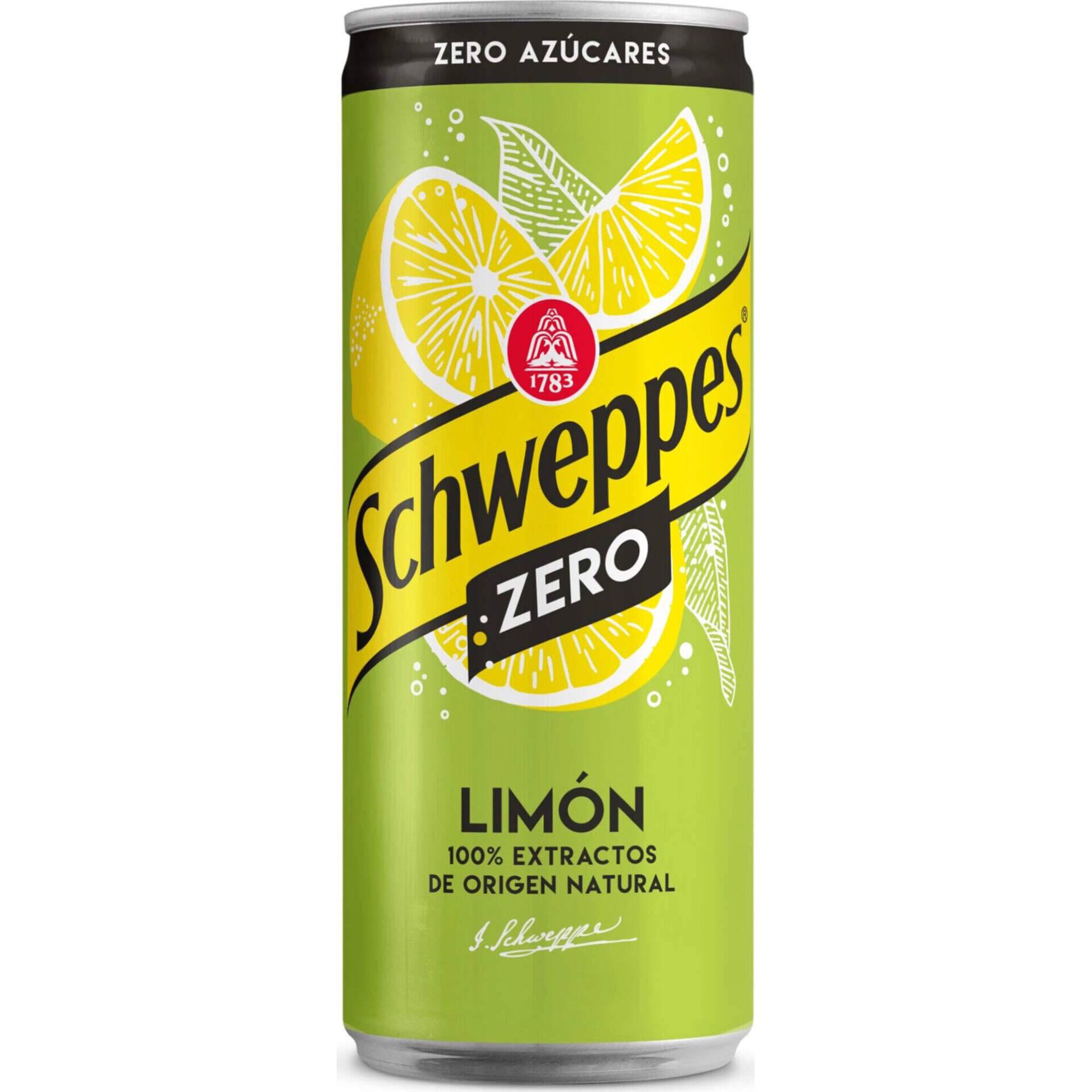 Refrigerante em Lata com G&aacute;s Lim&atilde;o Zero Schweppes