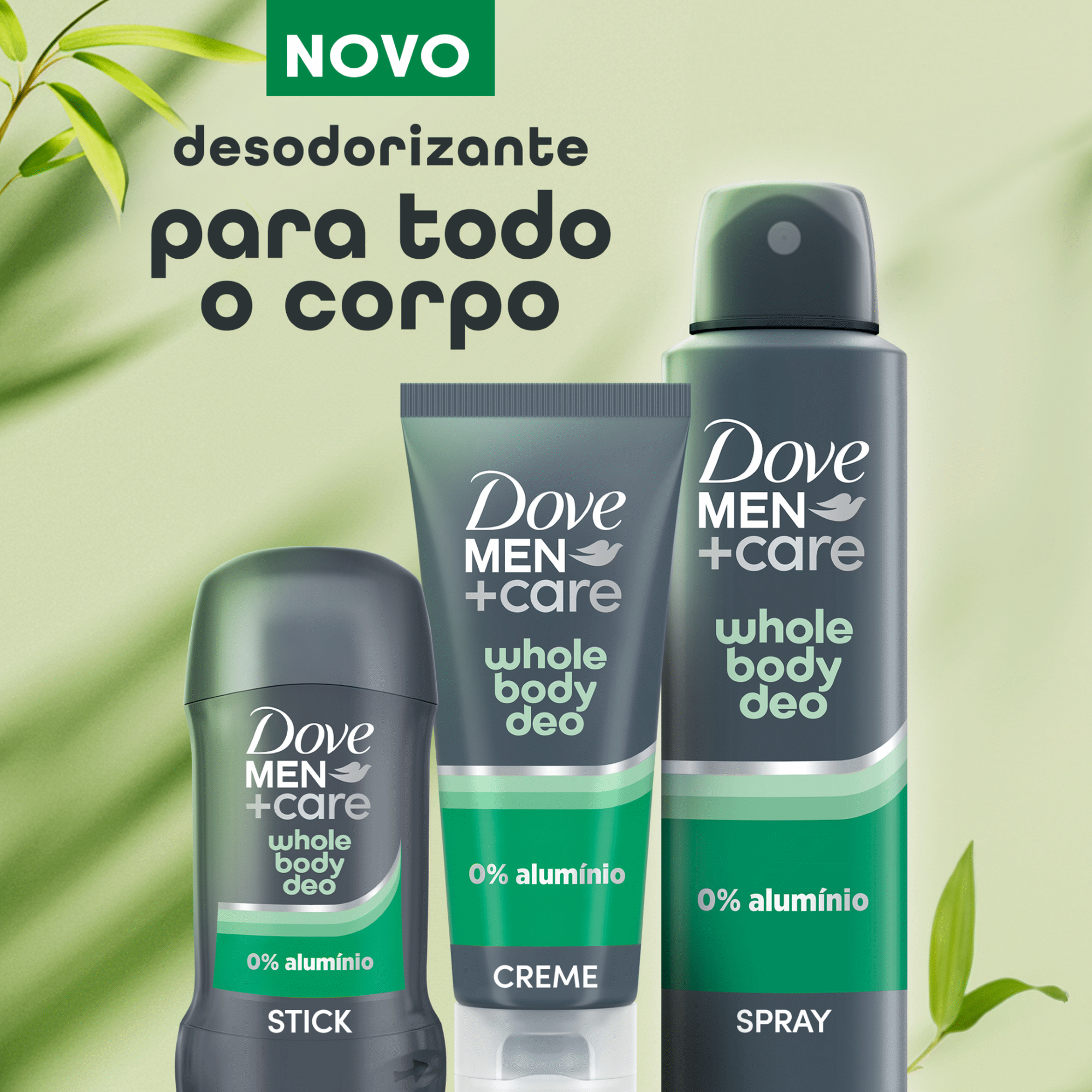 Desodorizante Stick Bamboo Aloe Todo o Corpo Dove Men +Care