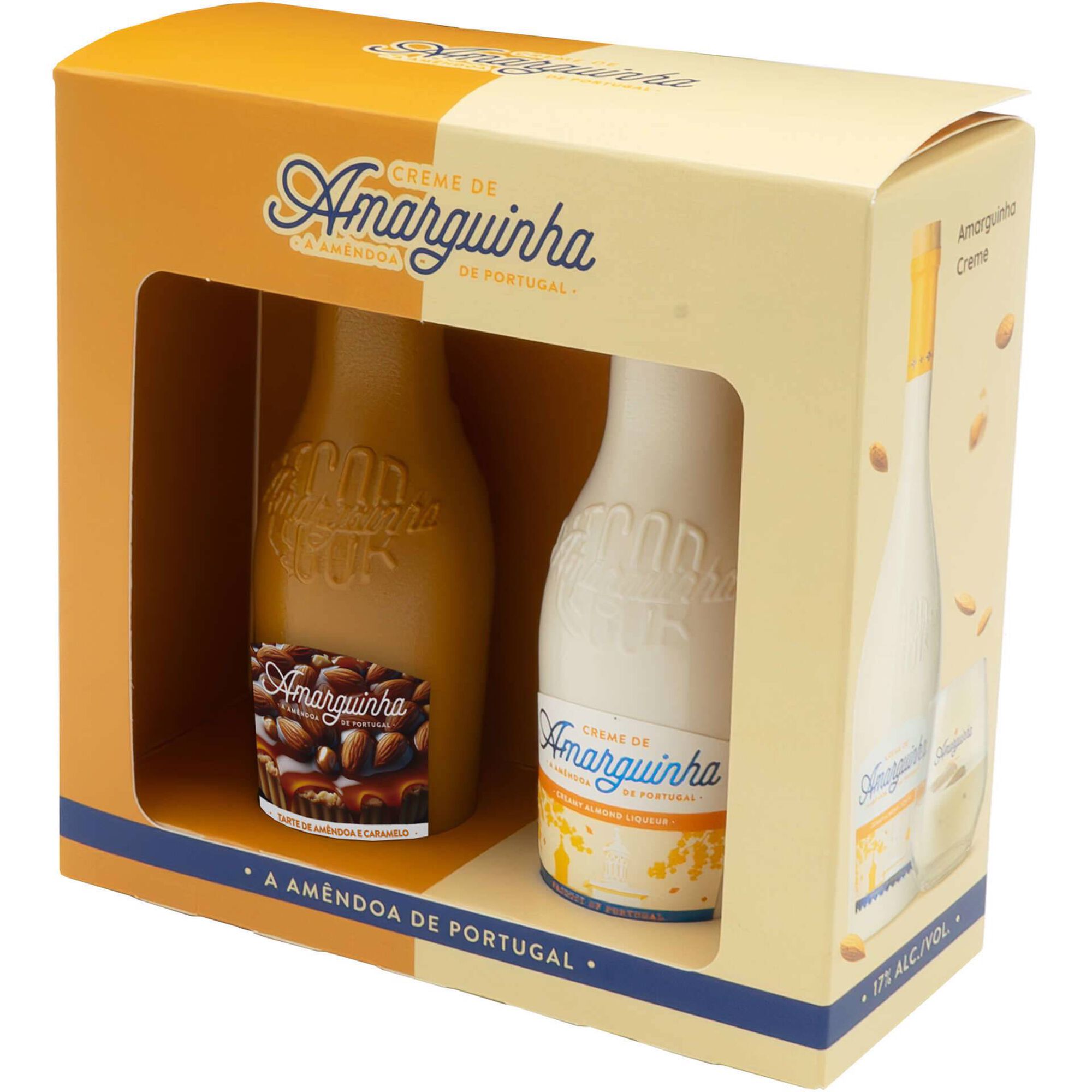 Licor Amarguinha Creme com Miniatura de Amarguinha Creme Tarde de Am&ecirc;ndoa e Caramelo