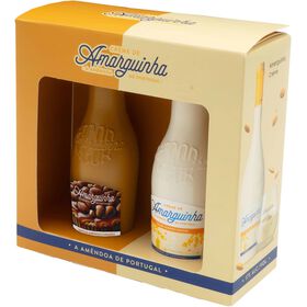 Licor Amarguinha Creme com Miniatura de Amarguinha Creme Tarde de Amêndoa e Caramelo