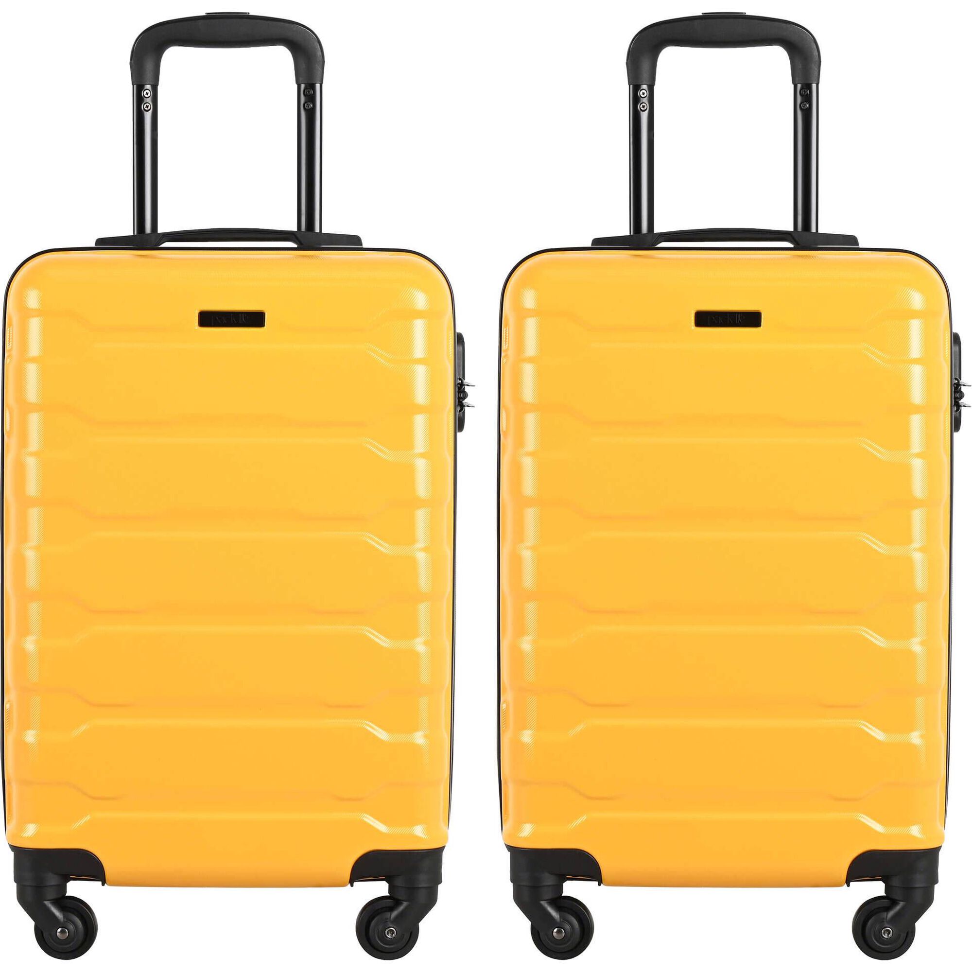 Conjunto 2 Malas Viagem Cabine Amarelo Santorini Pack It