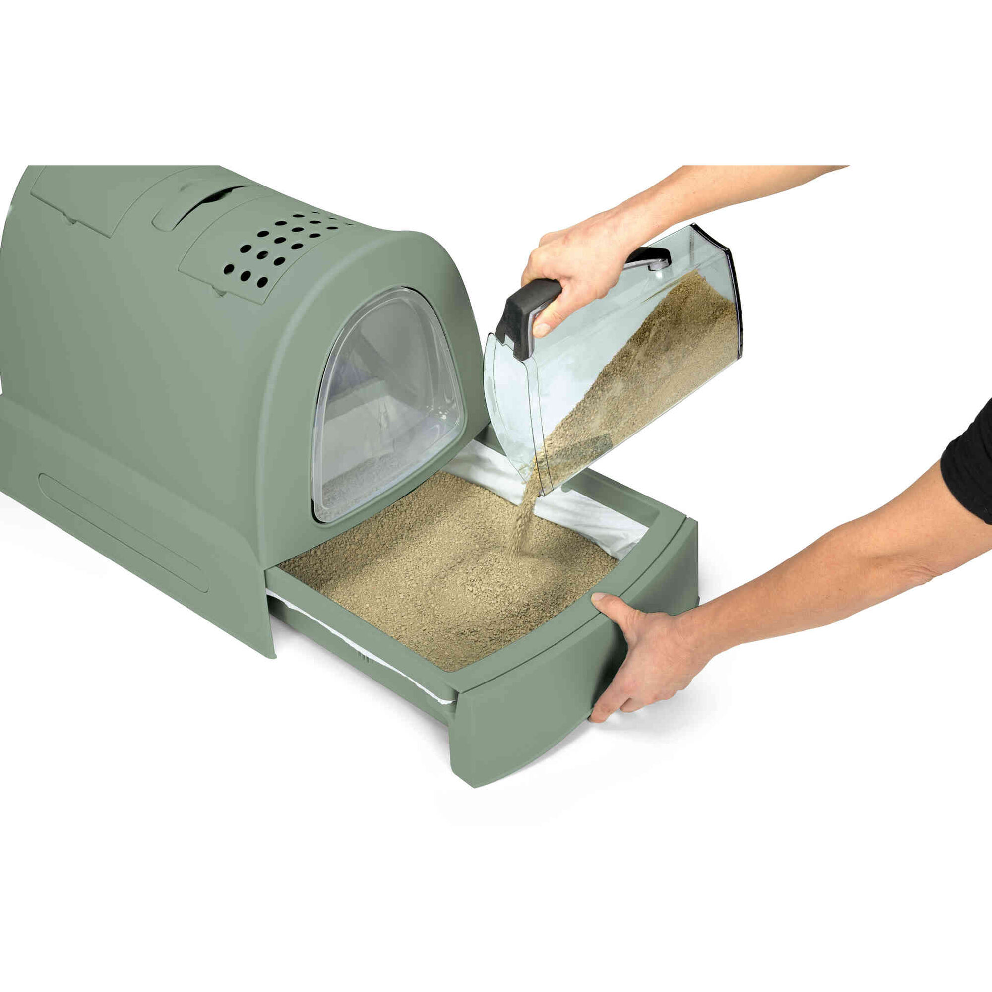 Caixa de Areia para Gato Verde Imac