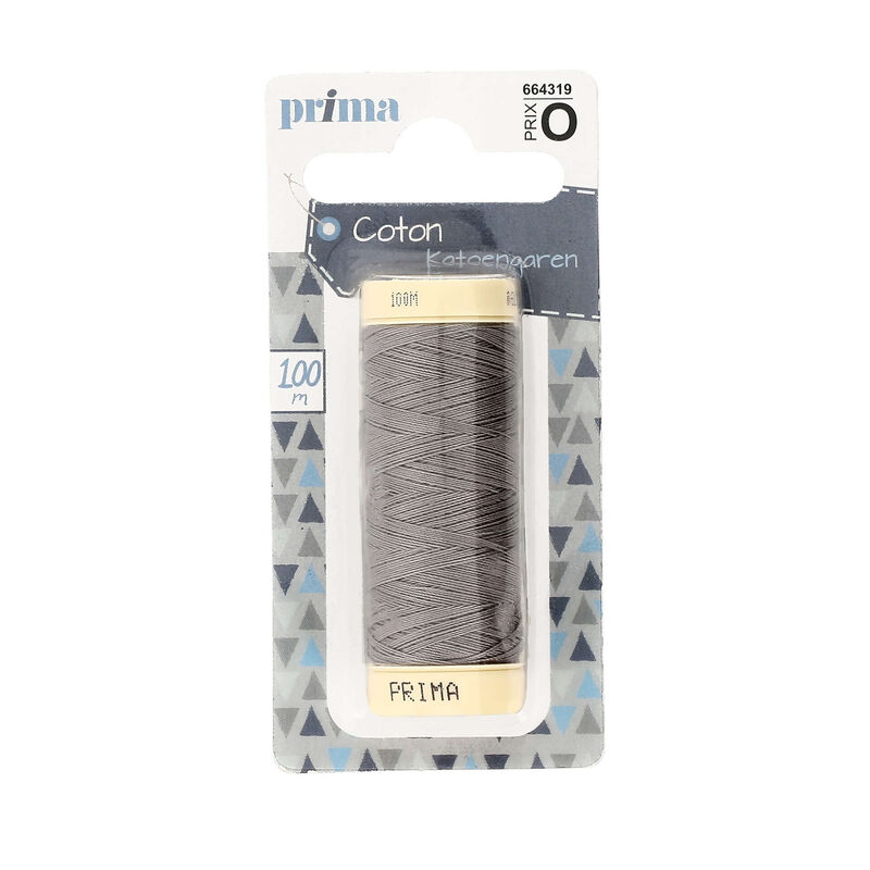 Linha Algodão Médio 100m Cinzento Prima