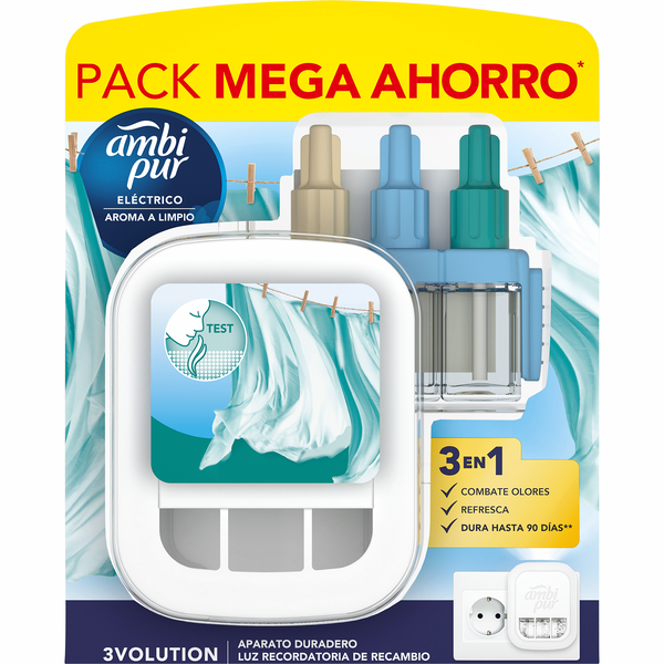Ambientador Elétrico 3Volution Limpo&Fresco Ambipur