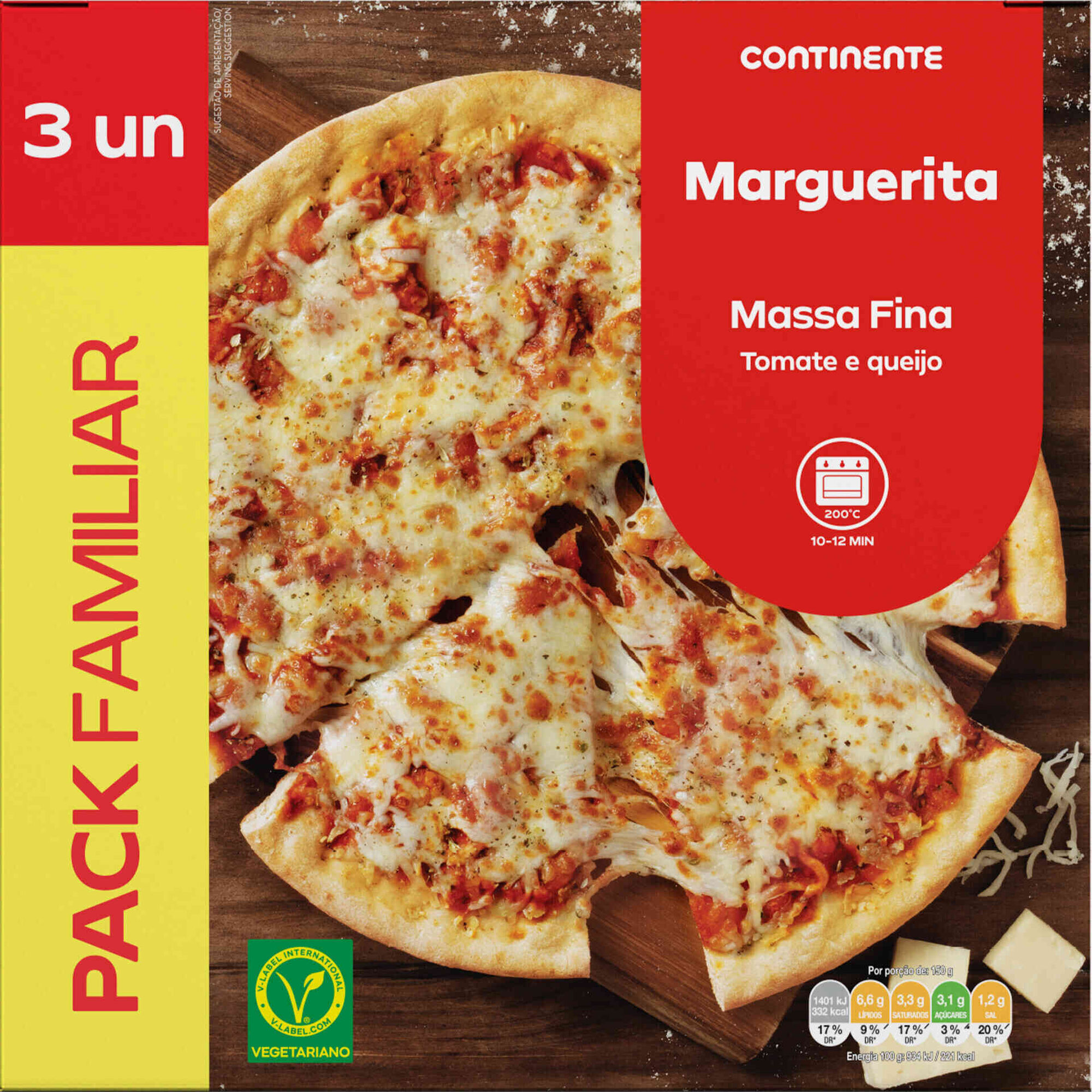 Pizza Marguerita Pack Poupan&ccedil;a Continente
