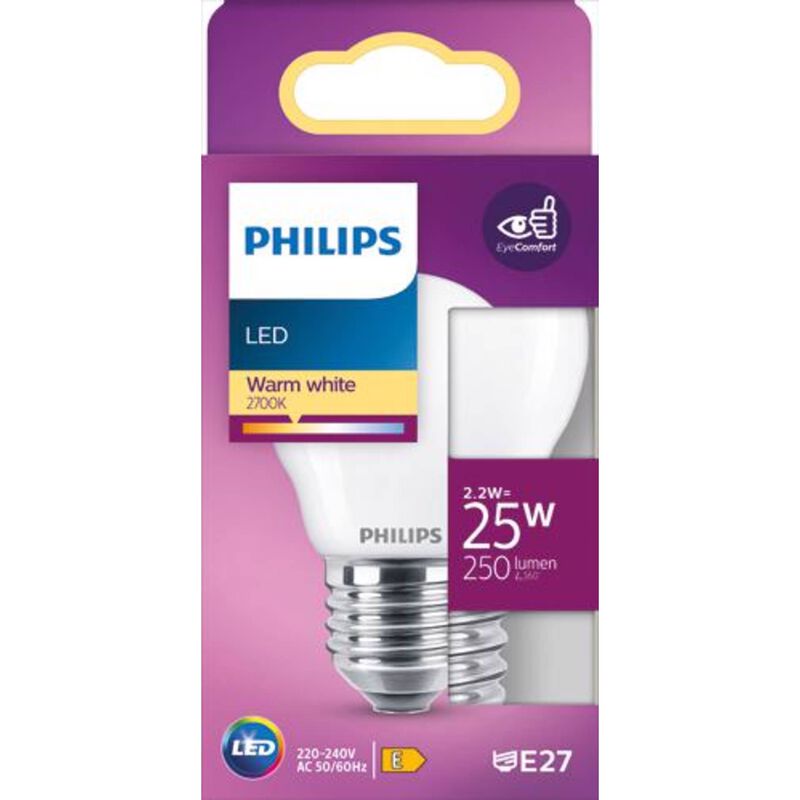 Lâmpada LED Esférica E27 2700K 25W Philips