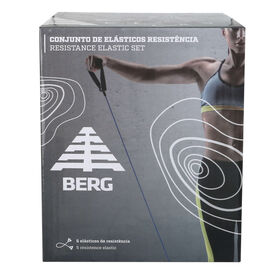 Conjunto de 5 El&aacute;sticos Resist&ecirc;ncia Pretos