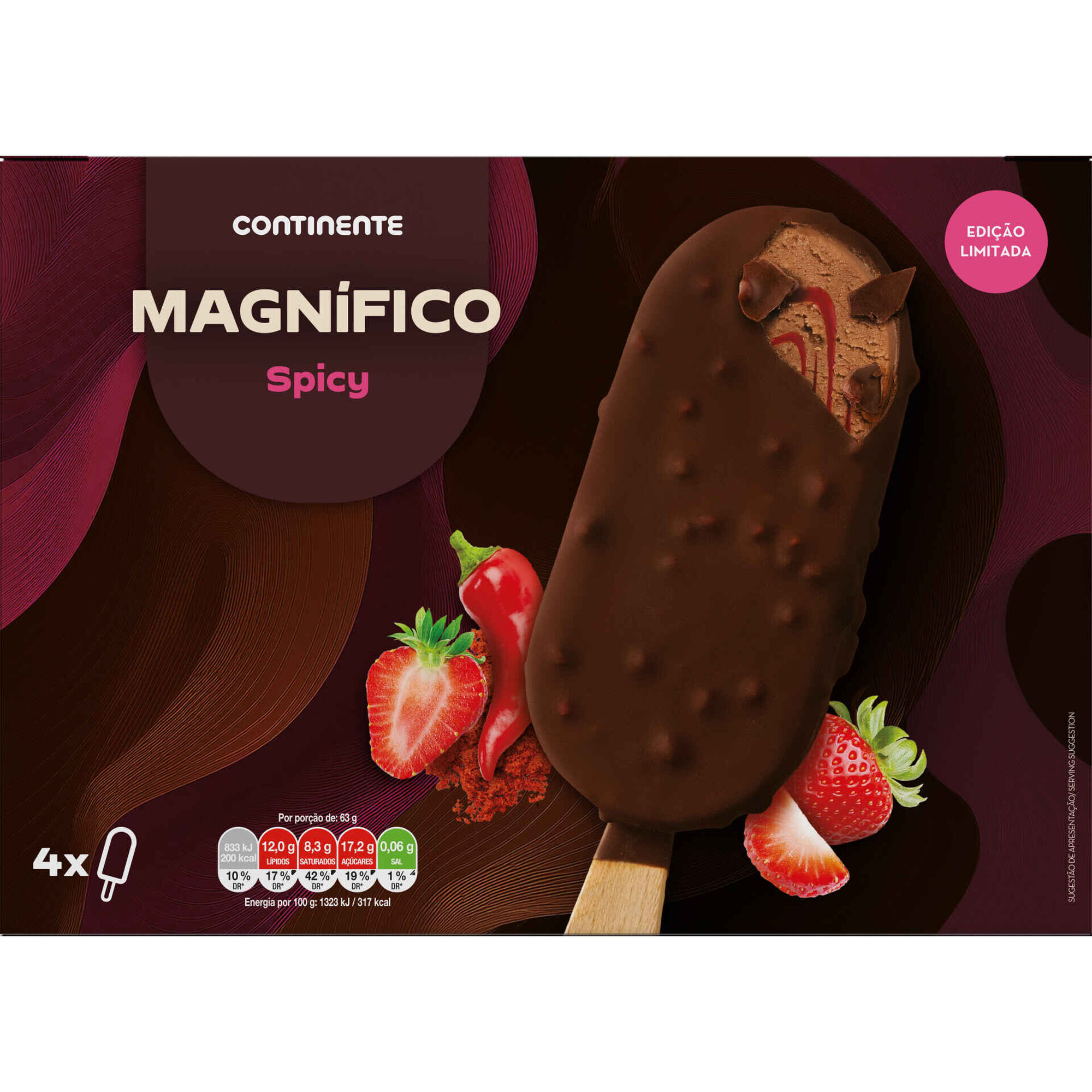 Gelado Spicy Chocolate e Malagueta Gelado Spicy Chocolate e Malagueta