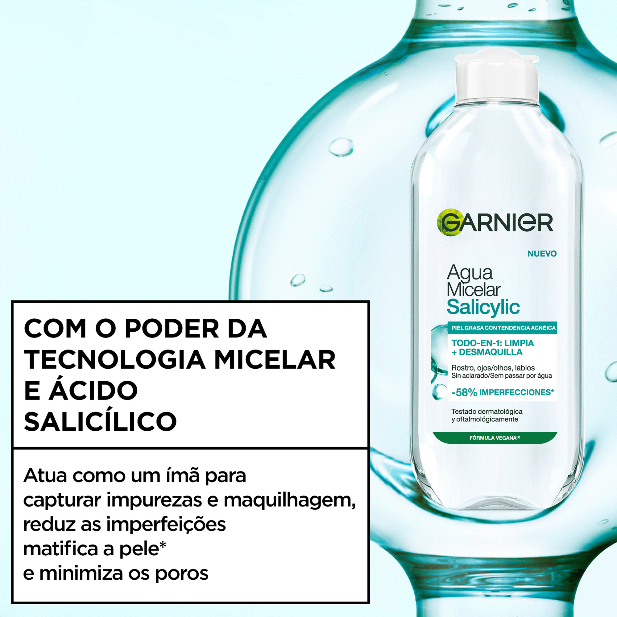 &Aacute;gua Micelar Salicylic Garnier