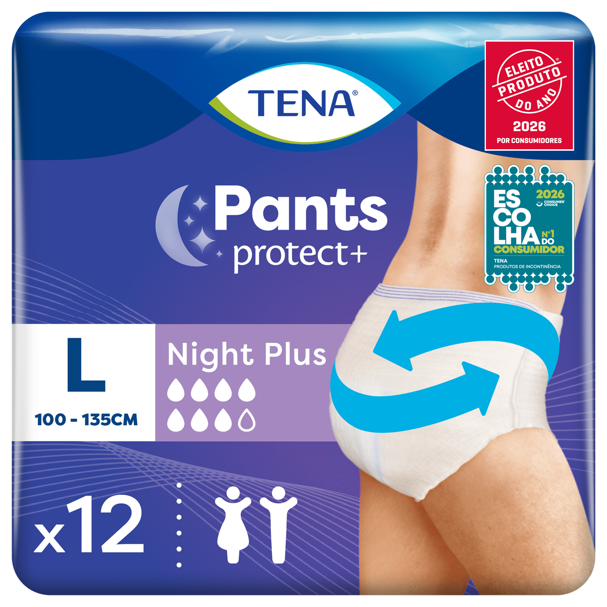 Cuecas Incontin&ecirc;ncia Noite Pants L Tena