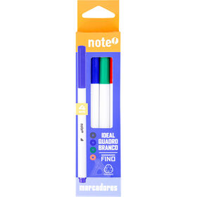 Conjunto 4 Marcadores para Quadro Branco Note!