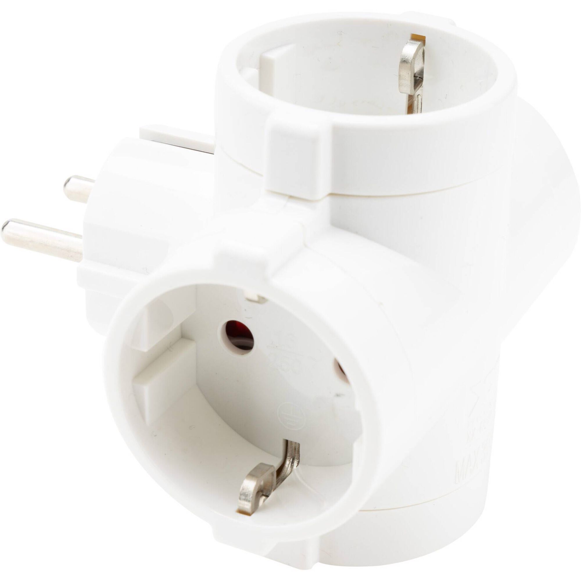 Ficha Quadrupla Schuko 16A Branca Boost