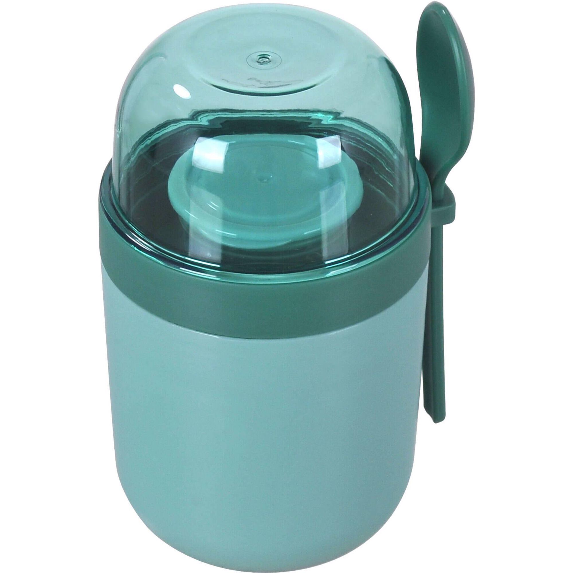 Ta&ccedil;a para Iogurte com Divis&oacute;rias e Colher Verde
