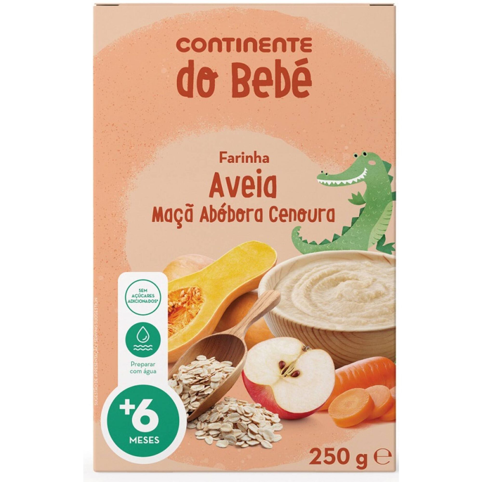 Infantil Farinha Láctea Aveia, Maçã, Abóbora e Cenoura +6M Infantil Farinha Láctea Aveia, Maçã, Abóbora e Cenoura +6M