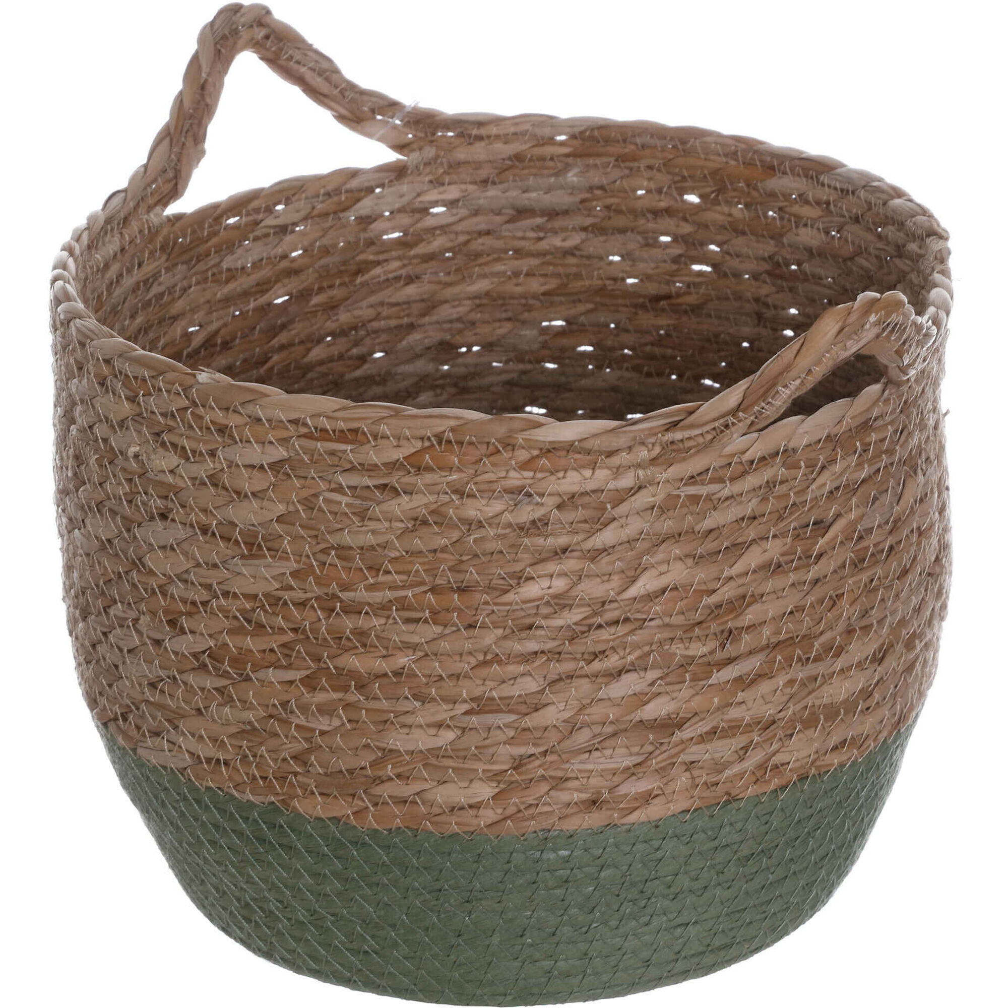 Cesto Barra Fundo Verde 26x22cm Kasa