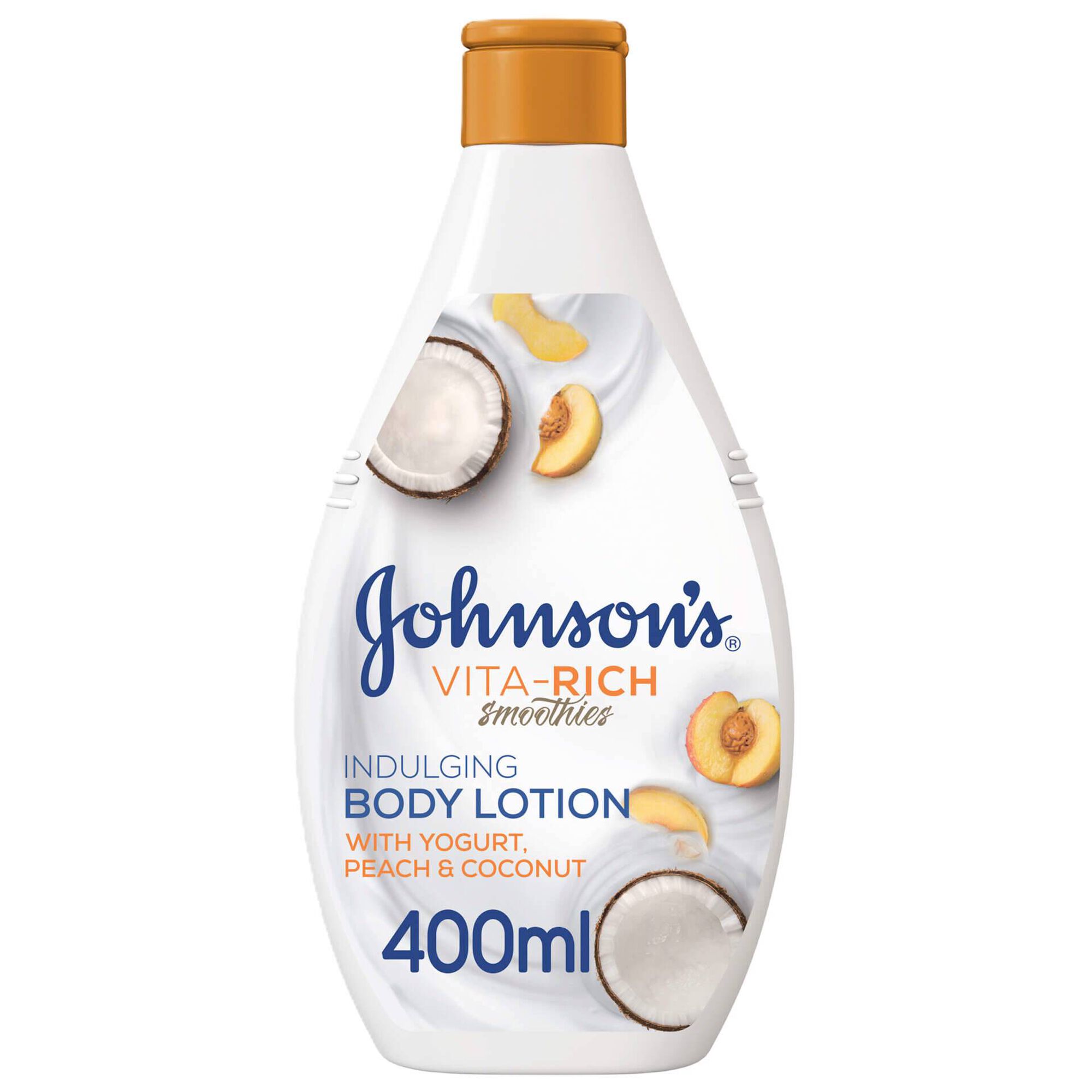 Leite Corporal Vita-Rich P&ecirc;ssego e Coco Vermelhos Johnson's