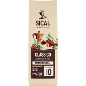 Café Moído Moagem Normal Clássico Int 10 Sical 220 g
