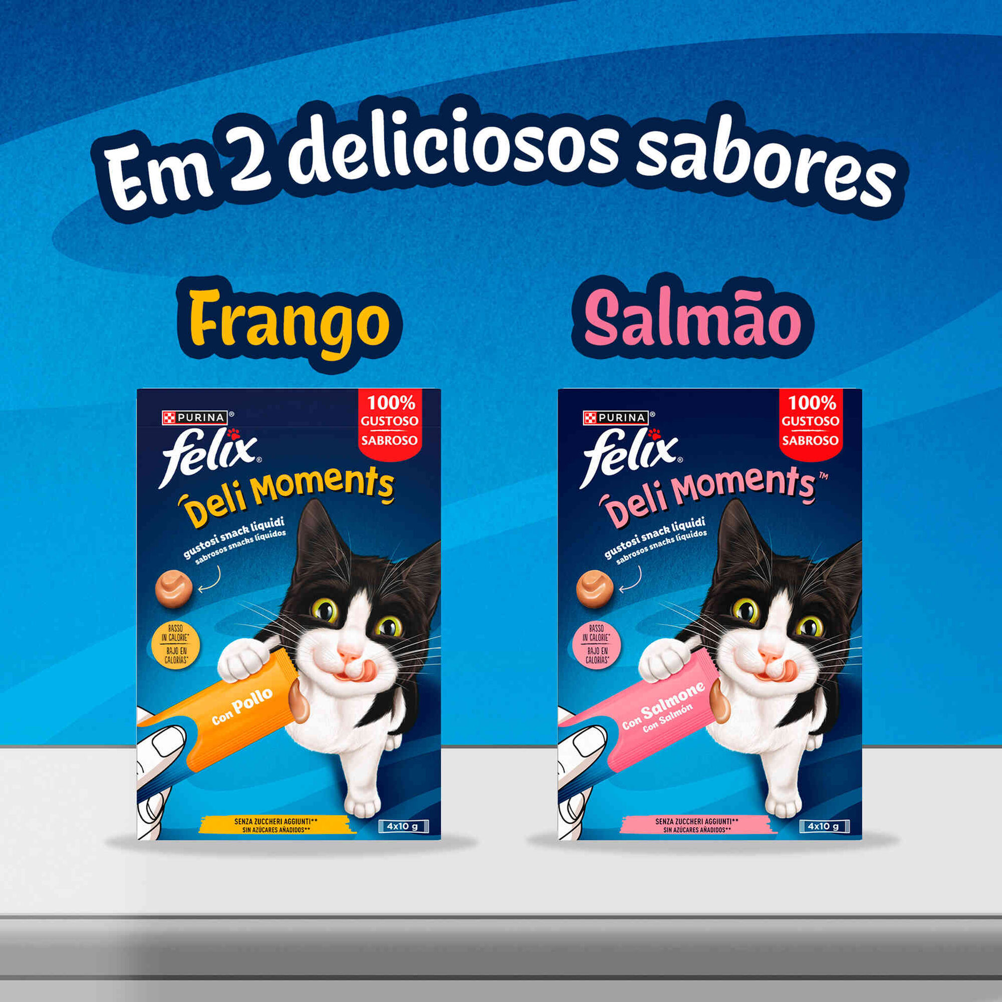 Snack Líquido para Gato Deli Moments Salmão Saquetas