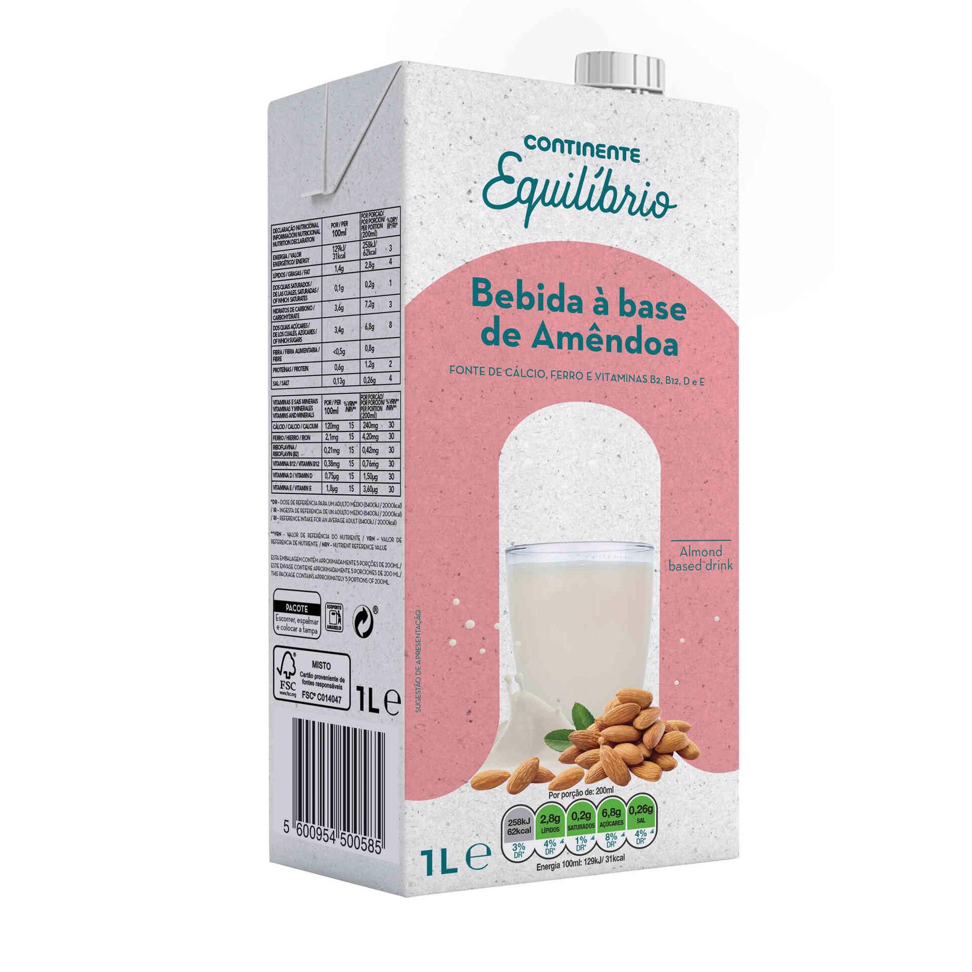 Bebida Vegetal de Amêndoa Bebida Vegetal de Amêndoa