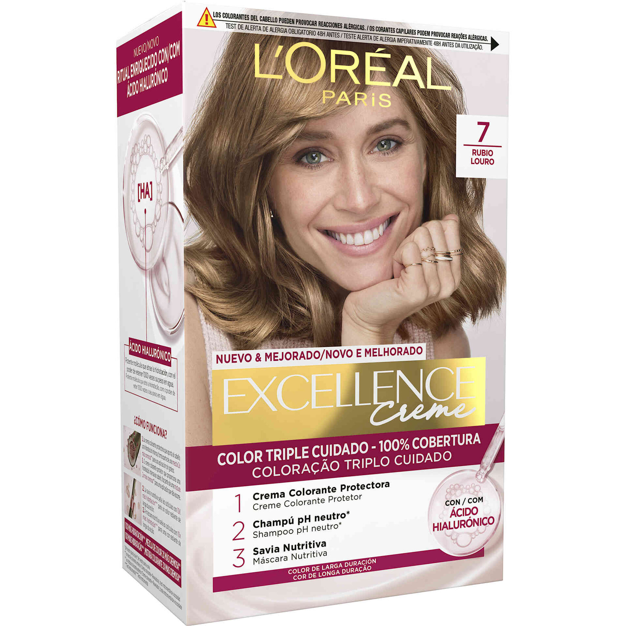 Coloração Permanente Excellence Creme Louro 7