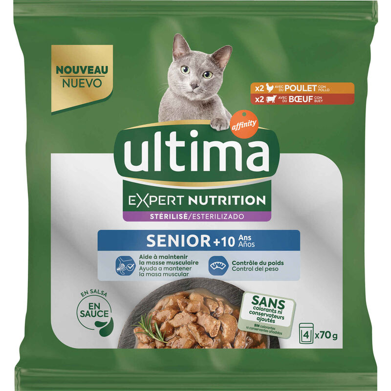 Comida Húmida para Gato Sénior Esterilizado Affinity Ultima