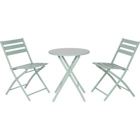 Conjunto de Refei&ccedil;&atilde;o Mesa e 2 Cadeiras Verde A&ccedil;ores Kasa
