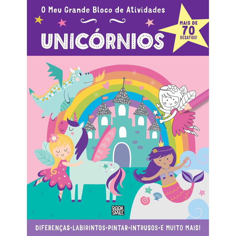 O Meu Grande Bloco de Atividades - Unicórnios de Amanda Lott