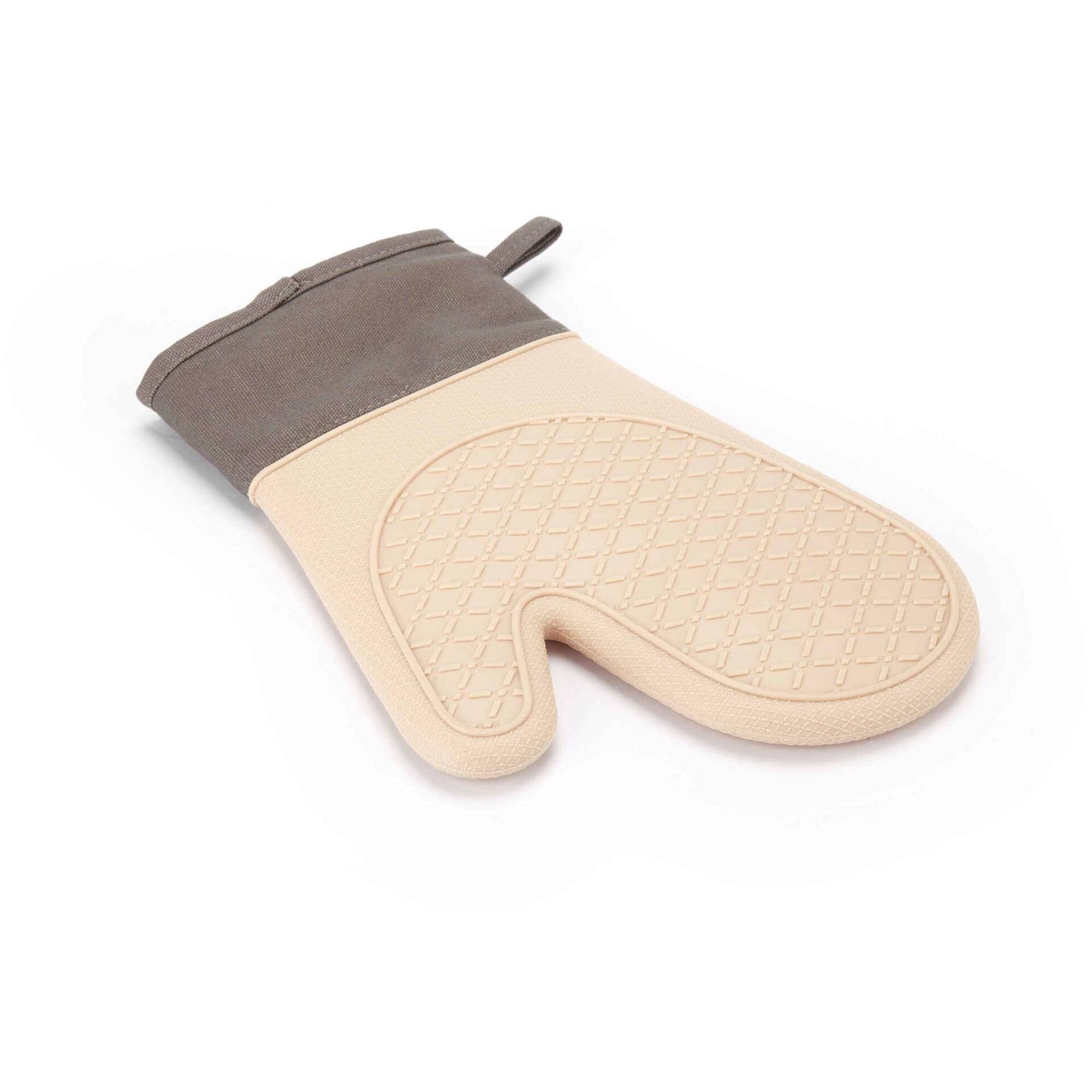 Luva Cozinha Silicone Bege e Cinza Chefe