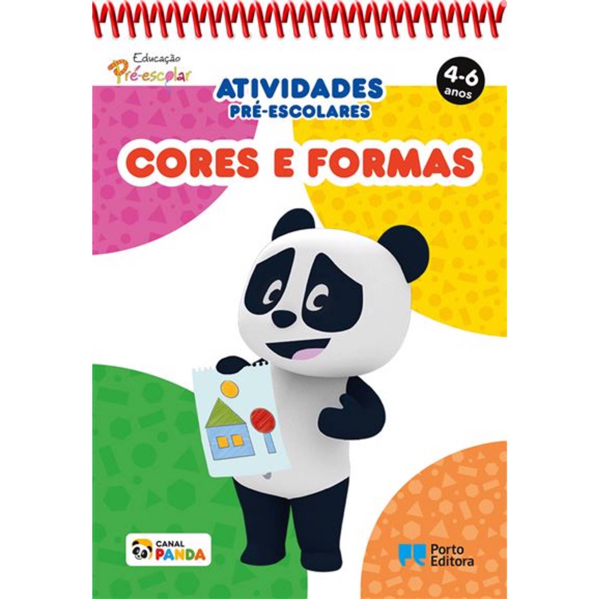 Bloco de Atividades Pré-escolares Panda - Cores e Formas (4-6 Anos)