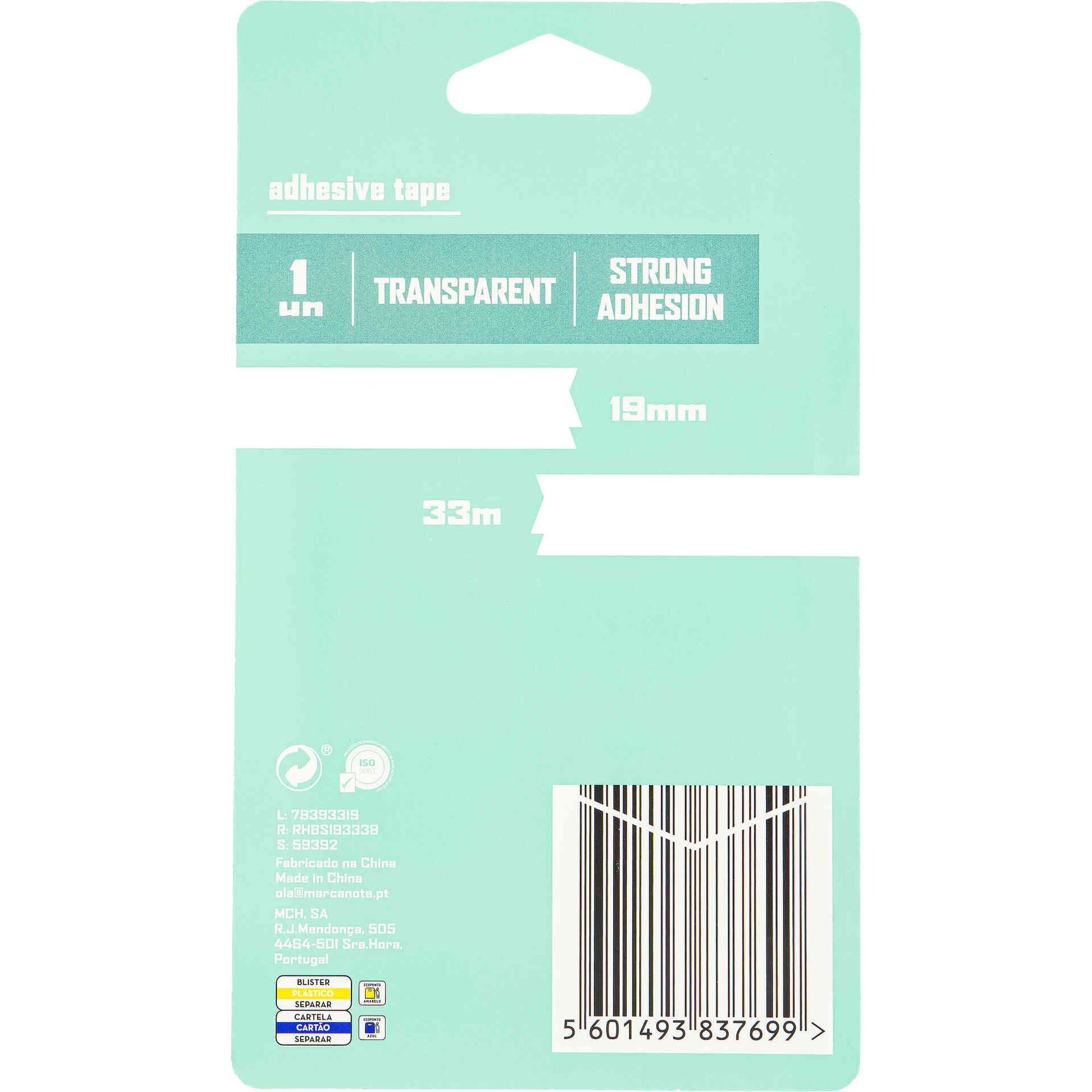 Fita-Cola 19mm Transparente Note!