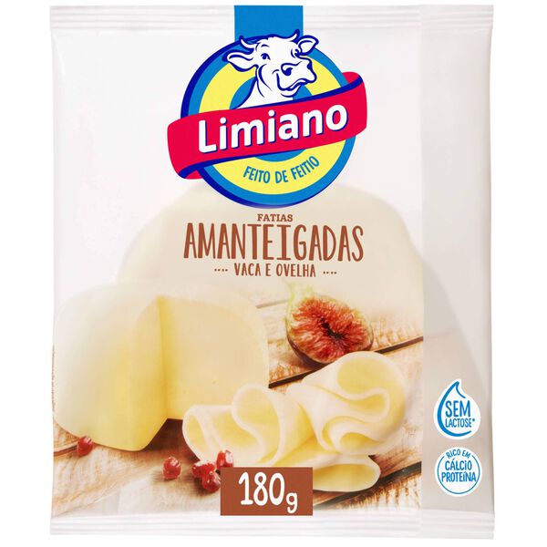 Queijo de Mistura sem Lactose Amanteigado Fatiado Limiano