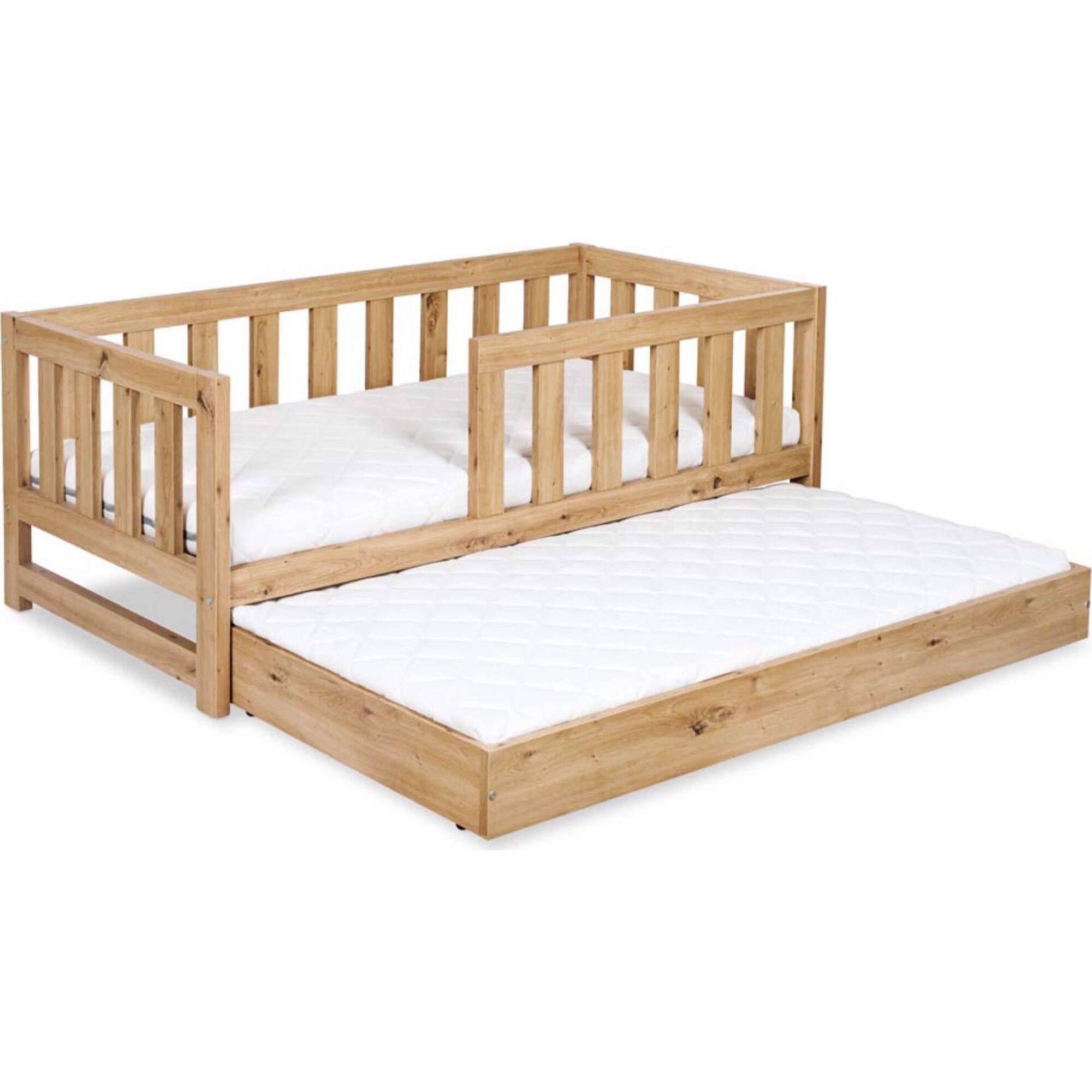 Gavet&atilde;o com Fun&ccedil;&atilde;o Cama Carvalho Am&eacute;lia Twinko