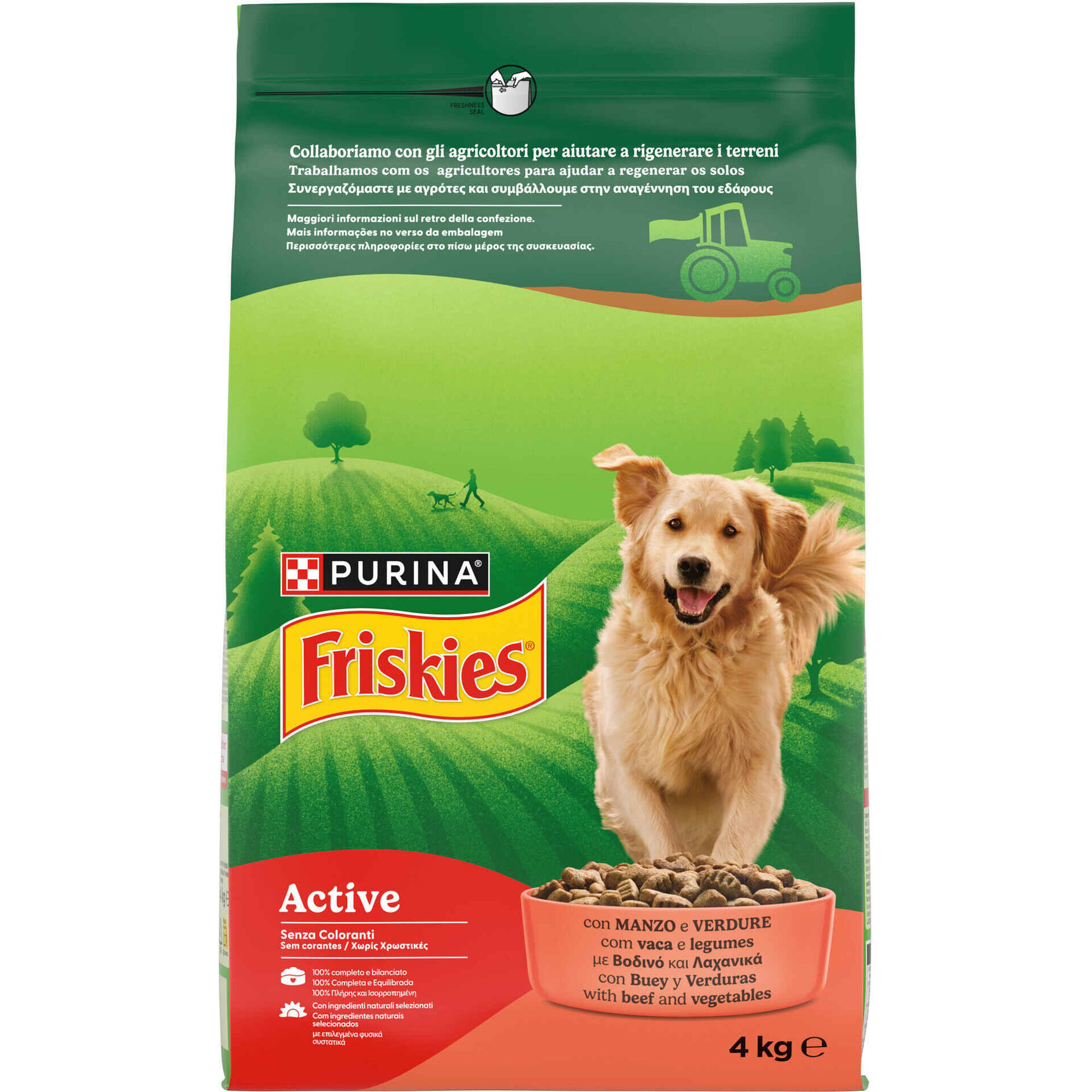 Ra&ccedil;&atilde;o para C&atilde;o Adulto Active Vaca Purina Friskies