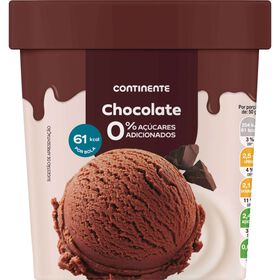 Gelado Chocolate 0% Açúcares Adicionados Continente