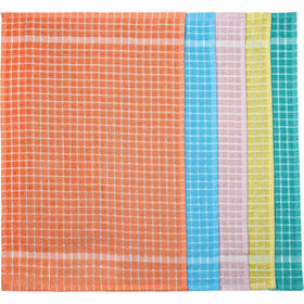 Conjunto 5 Panos Cozinha Algod&atilde;o 60x40cm Coloridos