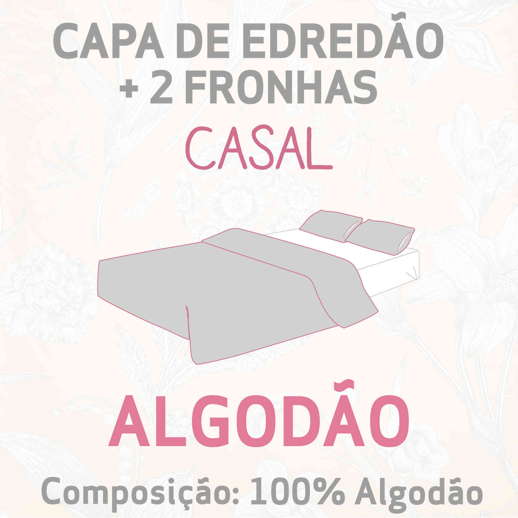 Conjunto Capa Edredão Algodão