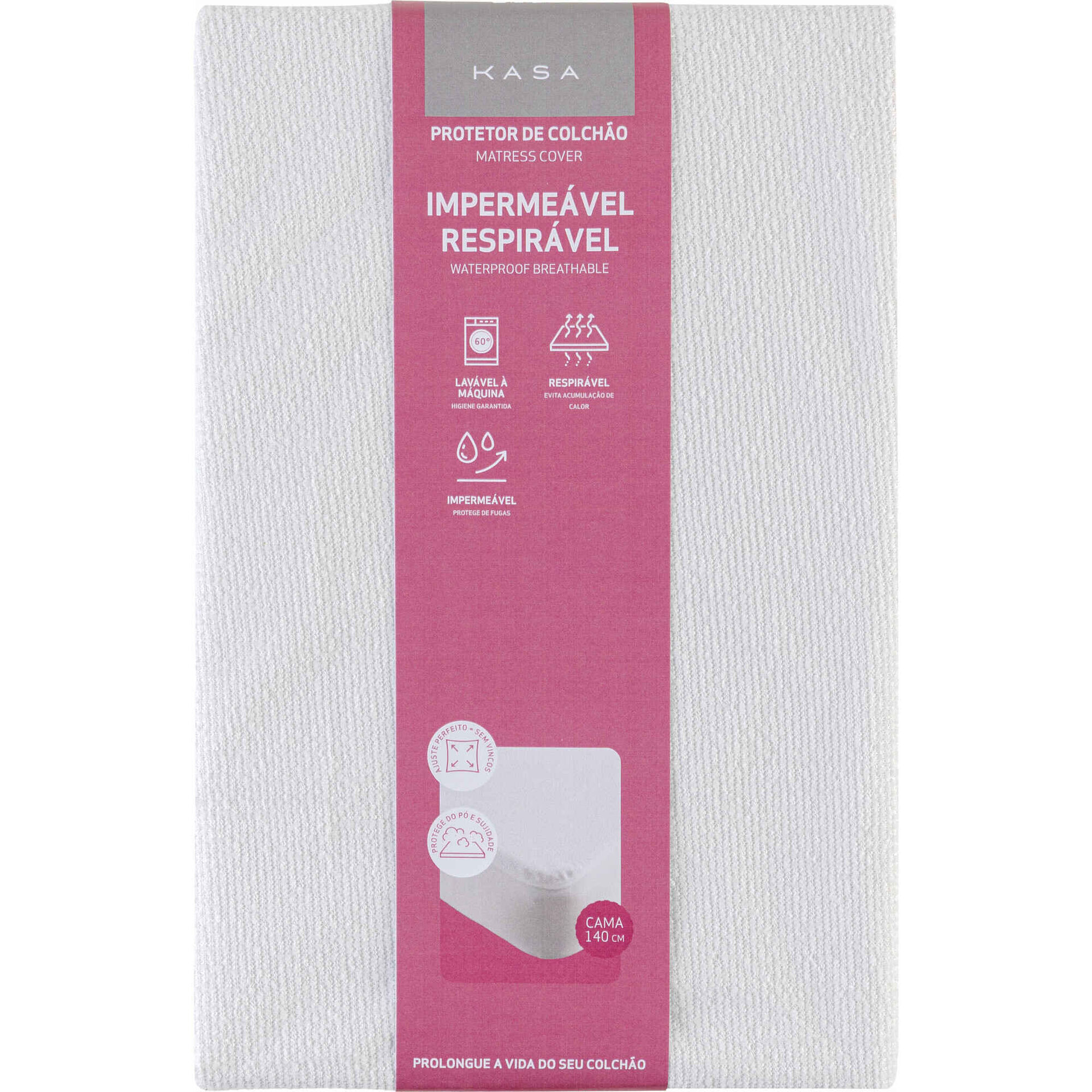 Protetor de Colch&atilde;o Imperme&aacute;vel e Respir&aacute;vel Kasa