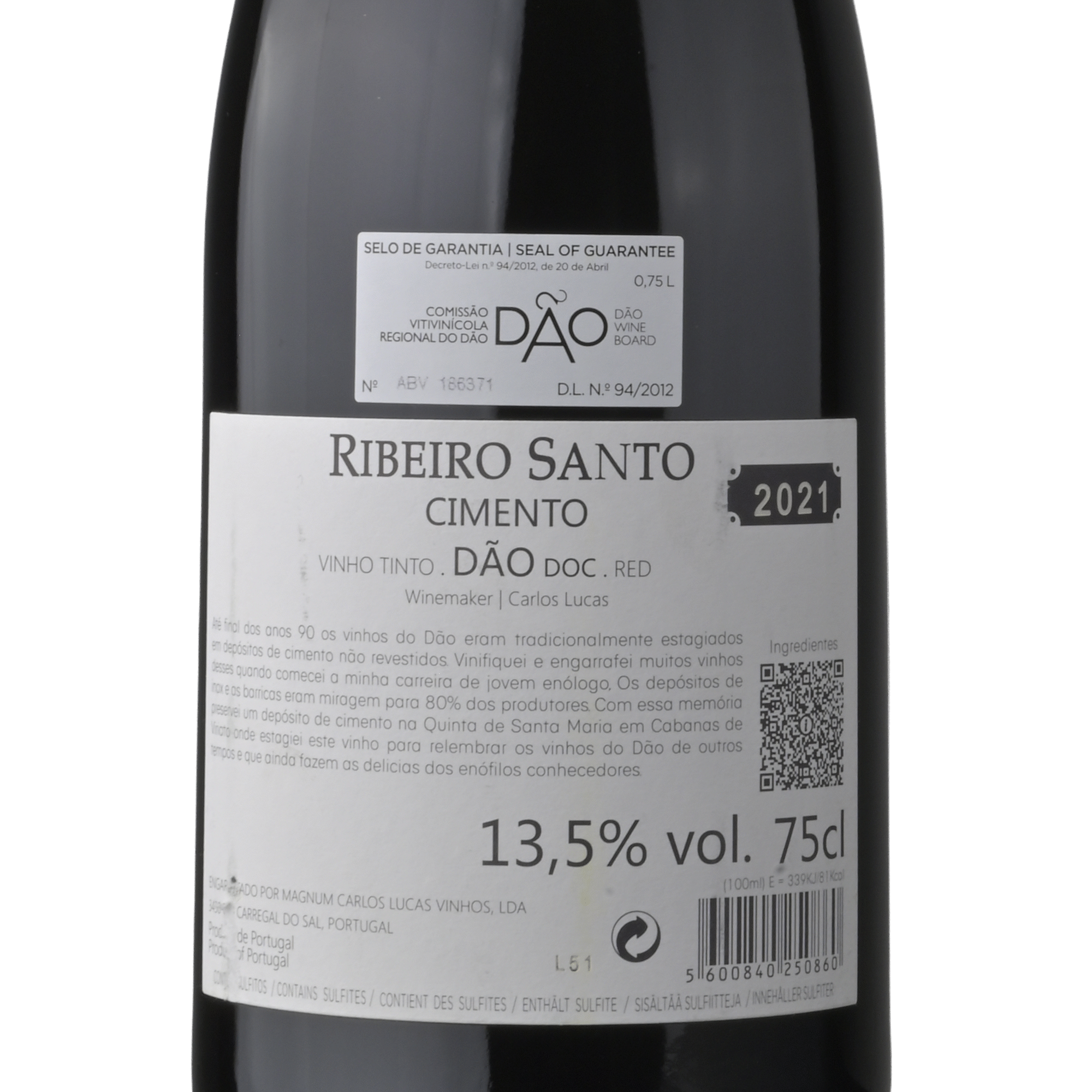 Ribeiro Santo Cimento D&atilde;o Vinho Tinto