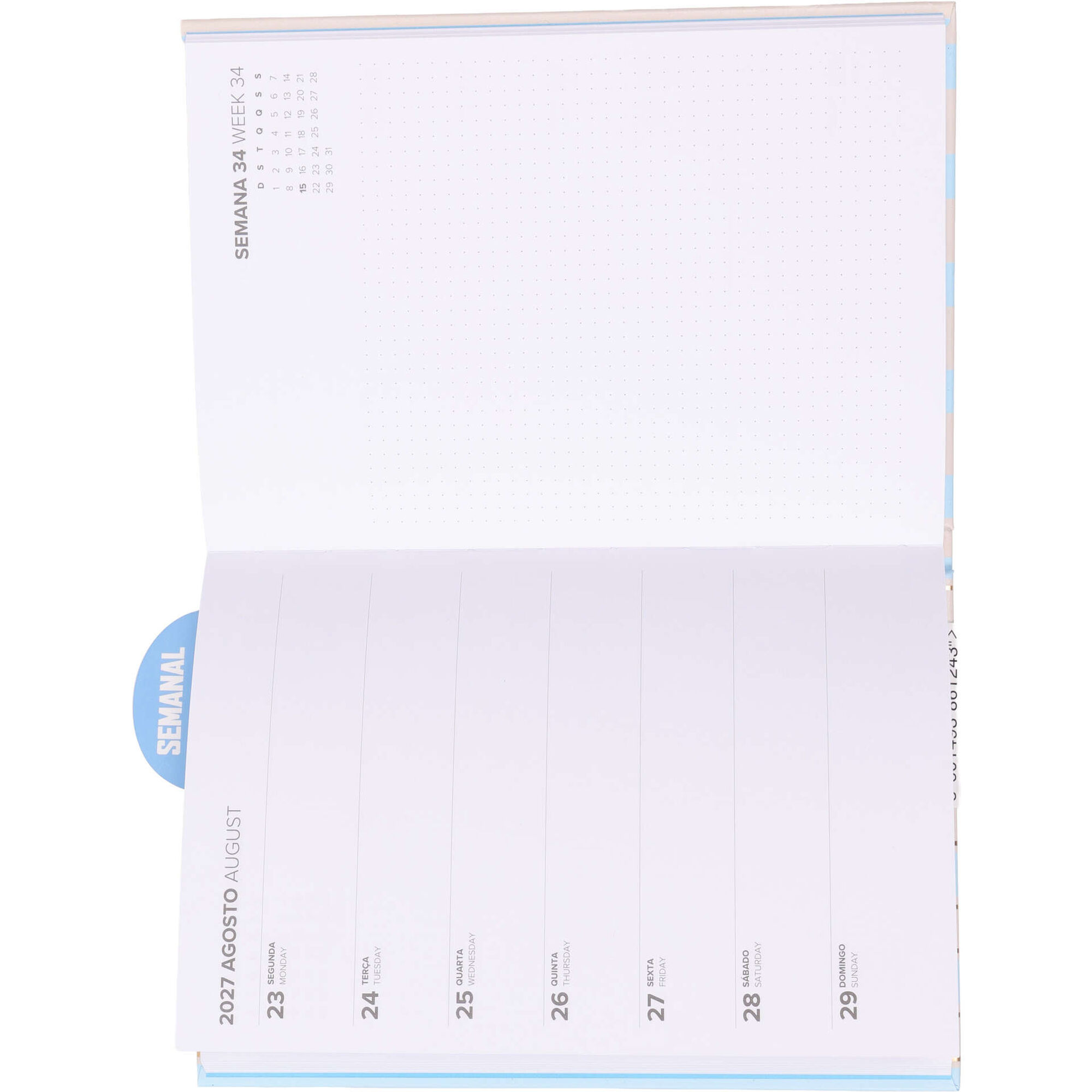 Conjunto Agenda Semanal 2027 A5 e Esferogr&aacute;fica (v&aacute;rios modelos) Note!