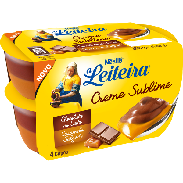 Sobremesa Creme Chocolate de Leite e Caramelo Salgado A Leiteira