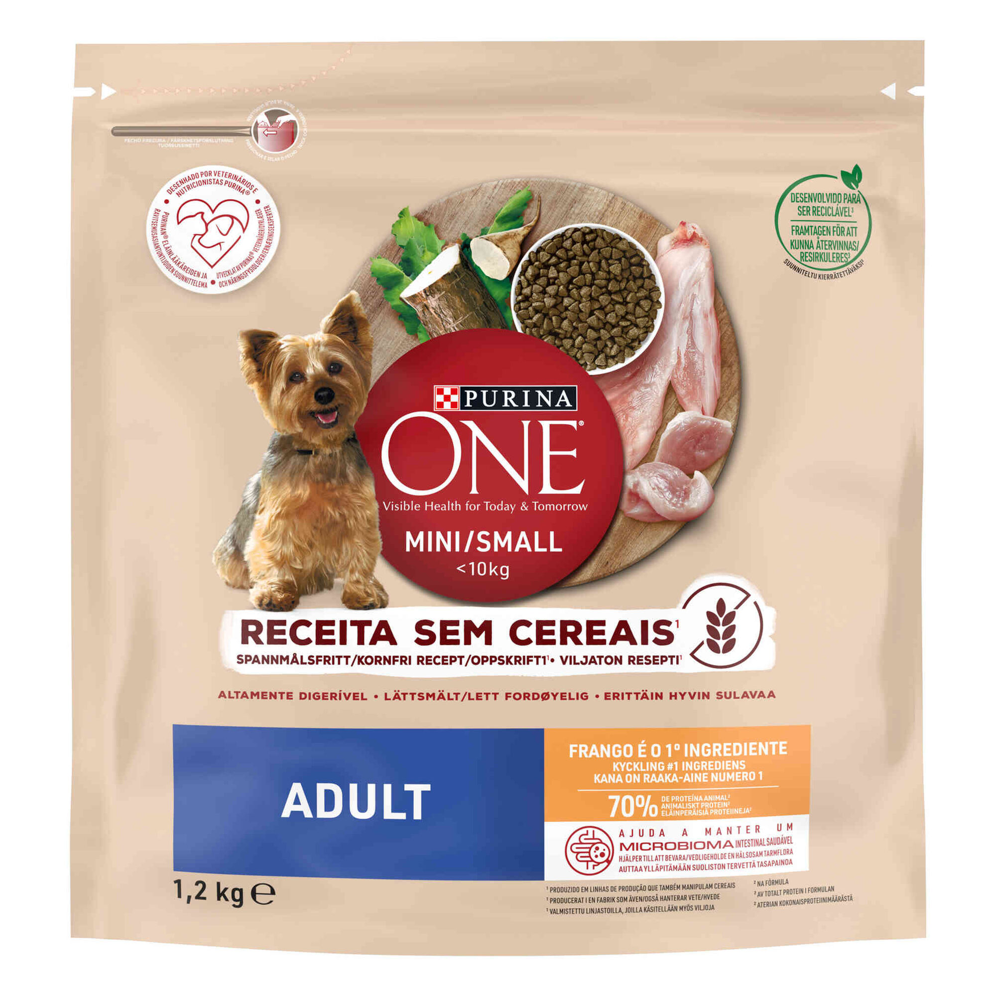 Ra&ccedil;&atilde;o para C&atilde;o Adulto GrainFree Purina One Mini