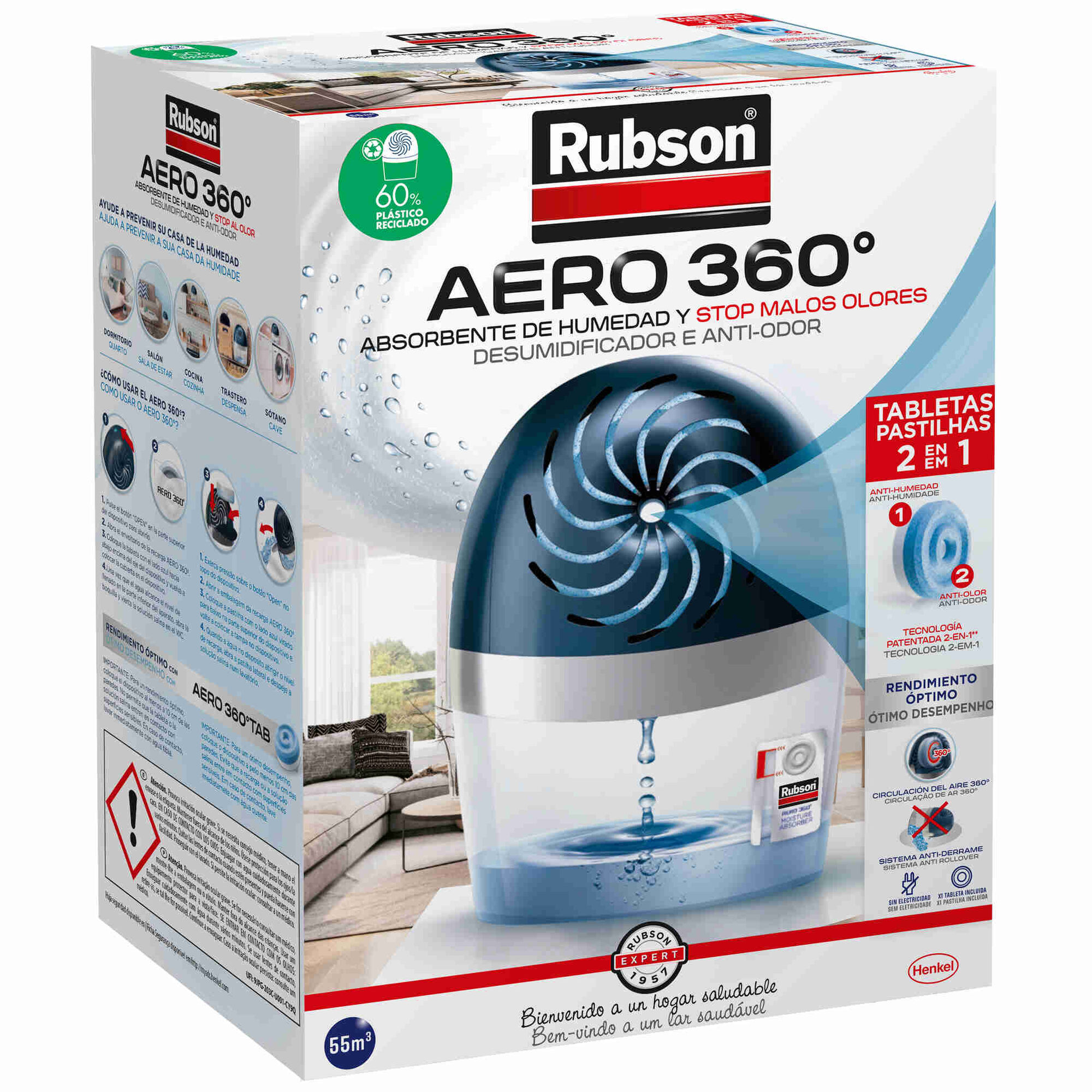 Desumidificador Inodoro Aero 360° com Oferta de Recarga